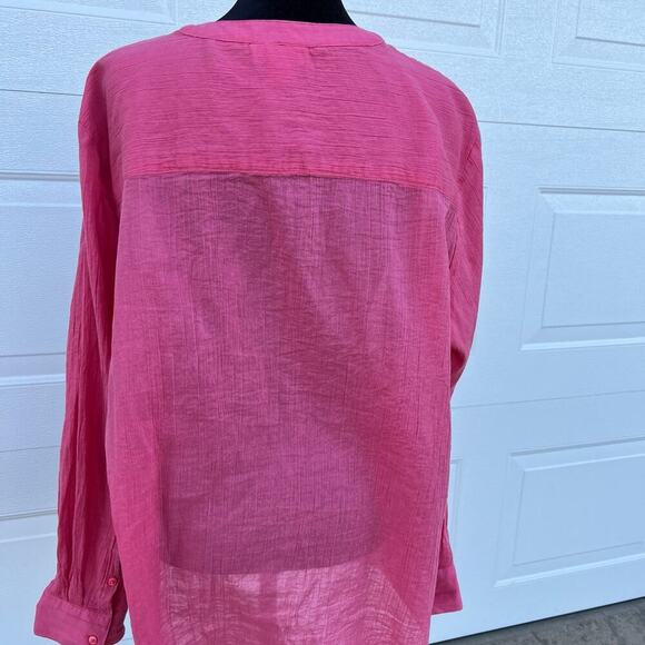 Liz Claiborne Button down, long sleeve top women's size XL - Picture 7 of 9